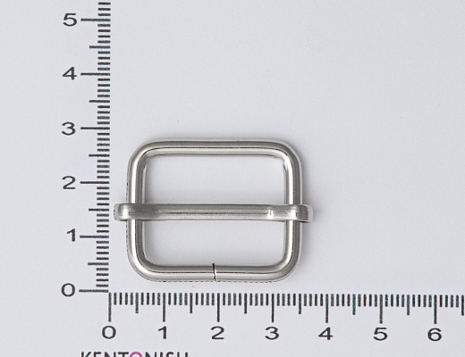 Рамка регулировочная для ремня сумки 25мм никель двухщелевая металл за 1шт.  Кент Ониш WH-111210-25x19(ф3,5) nic														