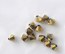 Бусины стеклянные d= 8мм цвет 3 золото, ромбический 13шт  Астра Premium 7712141/11304														