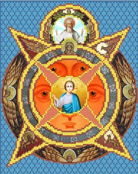 Канва с рисунком бисером Икона Всевидящее око (А4)  Наследие КБА4-111