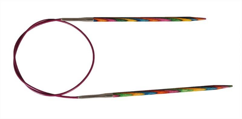 Спицы круговые Symfonie D 4,5мм длина 120см, ламинированная береза, многоцветный  Knit Pro 21368														