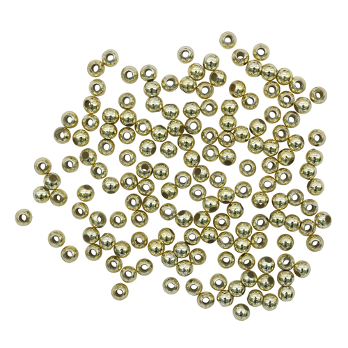 Бусины металлизированные круг 4 мм цв. 4# золото 15гр. 440шт.  АСТРА 7722537														