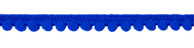 Тесьма декоративная "Помпоны" синий №040, 10мм*9.1м за 1 м  BLITZ