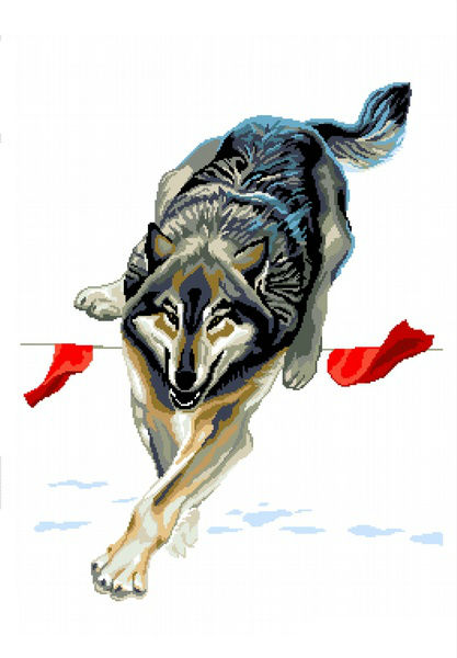 Вышивка крестом NITEX "Волк" (48*69см)