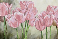 Канва с рисунком бисер "Восхитительные тюльпаны" 52*36см  Наследие