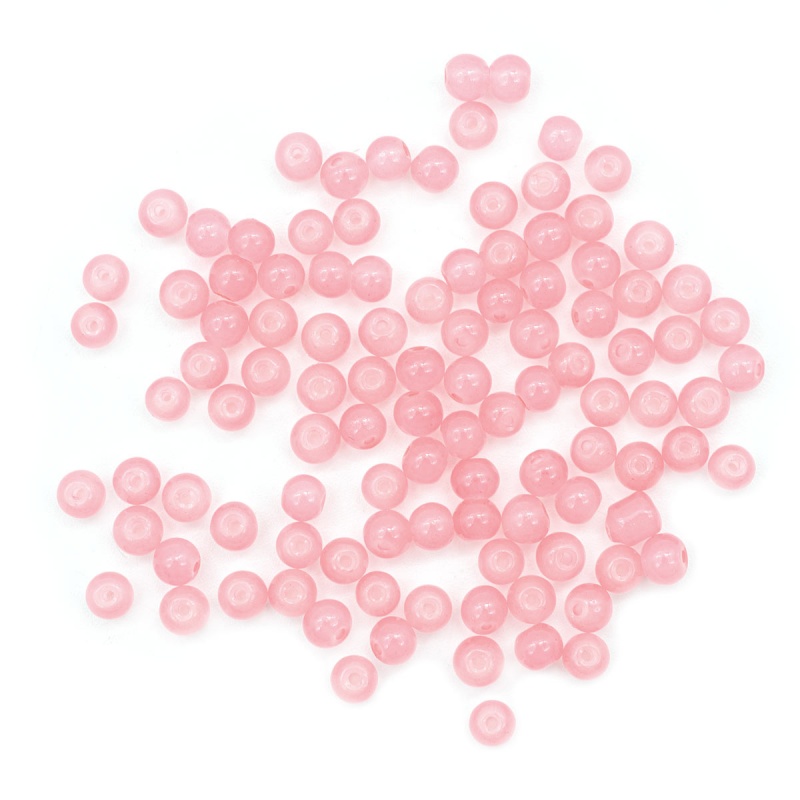 Бусины стеклянные Candy 4мм цв. 34 пыльно-розовый 100шт.  АСТРА