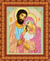 Канва с рисунком бисер "Святое семейство" (А4)  Каролинка/Леди Краса 4042/КБИ-4055/4090