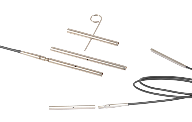Набор кабельного соединения: соединитель 35мм 2шт, 50мм 1шт, ключик 1шт, латунь никель  Knit Pro 10510														