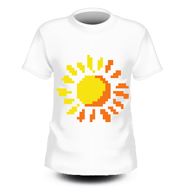 Вышивка крестом NITEX на одежде "Солнце" (5*5см)