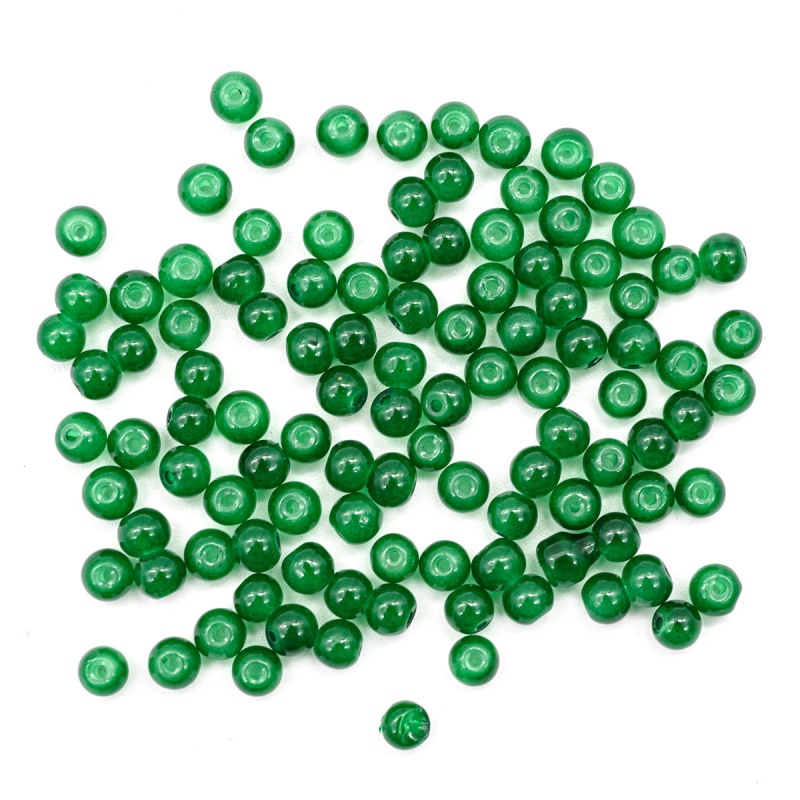 Бусины стеклянные Candy 4мм цв. 26 зеленый  АСТРА