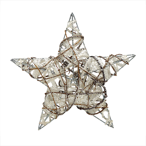 Декор Звезда d=25см ротанг с глиттером  SCRAPBERRYS SCB370221														