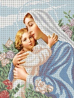 Канва с рисунком бисер "Мария и дитя" 31*23,5см  Наследие