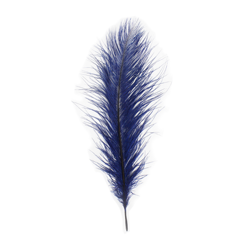 Перья страуса цвет 98 т.синий, 50см 1шт.  Астра 7718485														