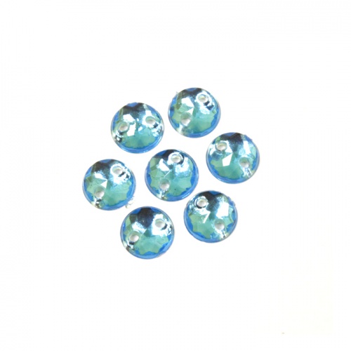 Стразы пришивные круг d= 6,5мм, цвет 32 голубой 25шт.  АСТРА 7701643	