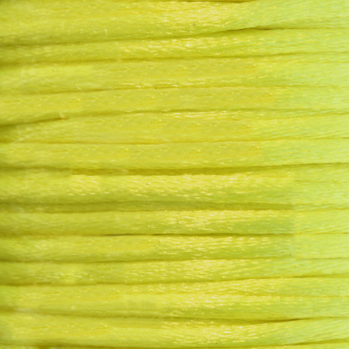 Шнур атласный для воздушных петель желтый неон d=2мм*45,7м за 1 м