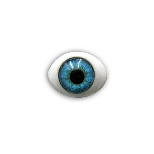 Глаза 12.5*8.5мм с фиксированныи зрачками голубой  10шт.  Colibry DL01BL														