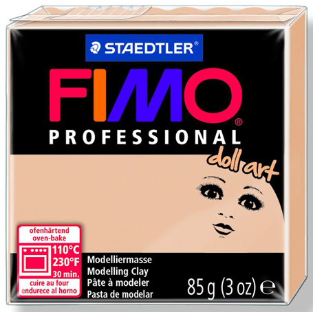 Глина полимерная "FIMO professional doll art"85гр. для изготовления кукол,цвет непрозрачный песочный 8027-45														