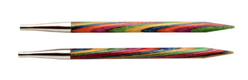 Спицы съемные укороченные Symfonie 3,75мм для длины тросика 20см, дерево, многоцвет., 2шт  Knit Pro 20423														
