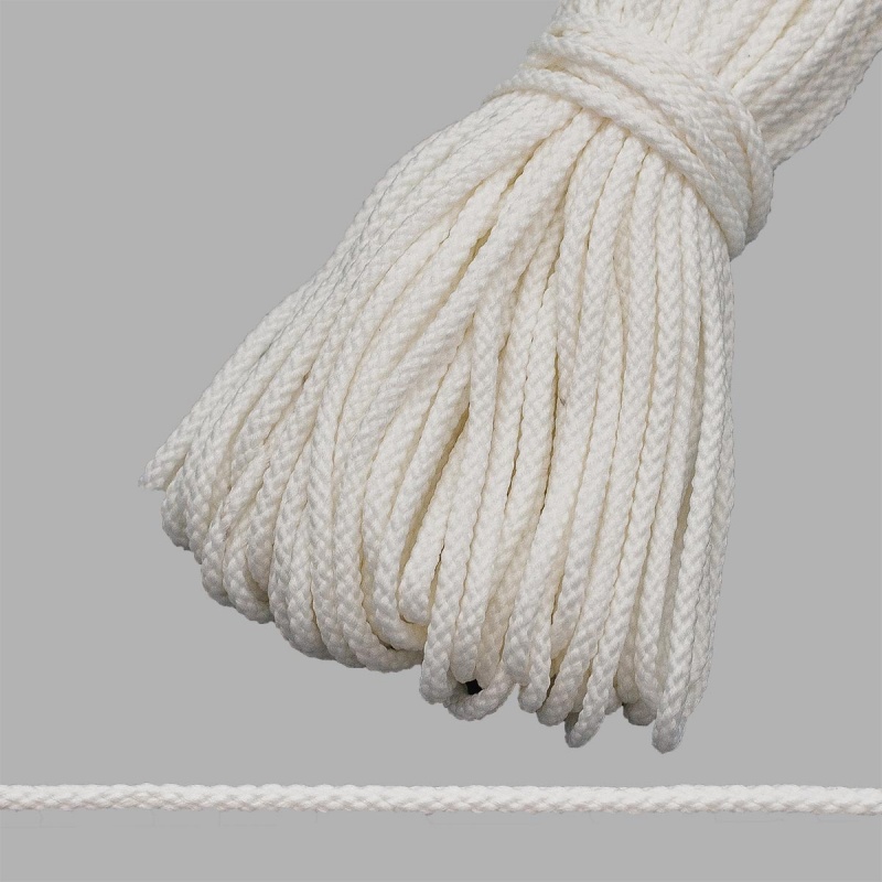 Шнур отделочный плетеный 3мм белый 30м за 1 м 442032/С1048														