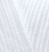 Пряжа "LANAGOLD Plus" 55 белый 5*100 г. 140м 49% шерсть, 51 % акрил  