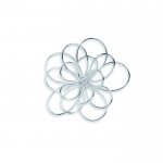 Цветок цвет серебро диаметр 40мм 1шт. 