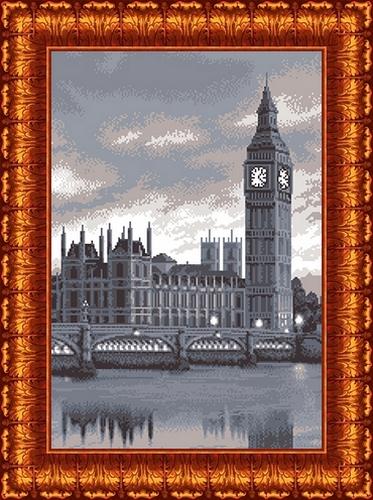 Канва с рисунком "Лондон" бисер (А2)  Каролинка КБ-2001