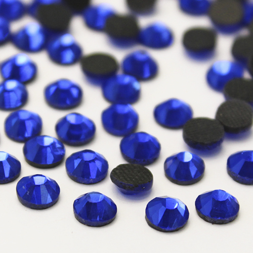 Стразы термоклеевые круг d=4,8мм цвет 206 синий 144шт.  Cristal