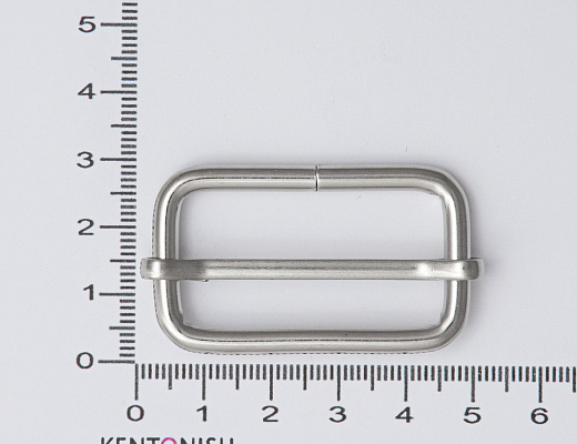 Рамка регулировочная для ремня сумки 38мм никель двухщелевая металл за 1шт.  Кент Ониш WH-111210-38(ф4,0x19) nic														