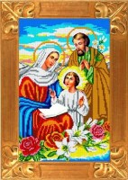 Канва с рисунком бисер "Святое семейство" (А3)  Каролинка КБИ-3051