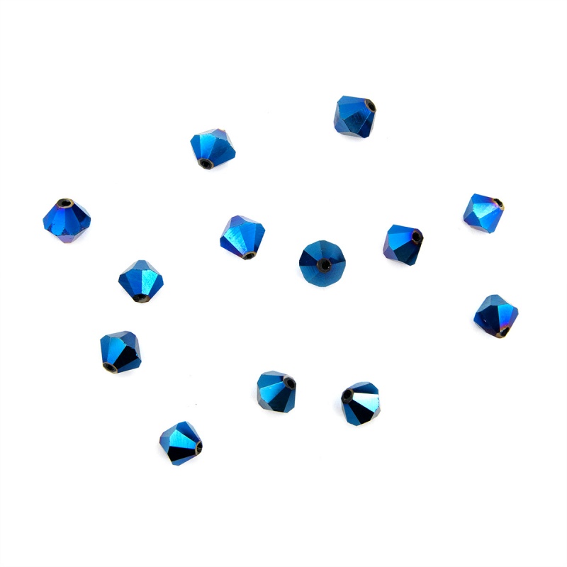 Бусины стеклянные d= 8мм цвет 1 голубой ромбический 13шт  Астра Premium 7712141/11304														