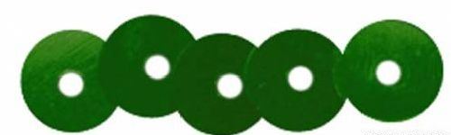 Пайетки круглые d=6мм 4 зеленые фольга в пакете  Астра 4