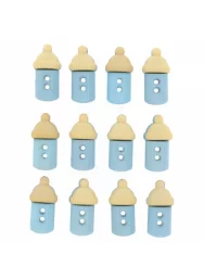 Пуговицы декоративные "Бутылочки голубые для мальчика" (набор) 6938