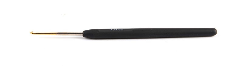 Крючок для вязания "Steel" 1,75мм с ручкой, с золотистым наконечником сталь, золотистый/серебристый 30866														