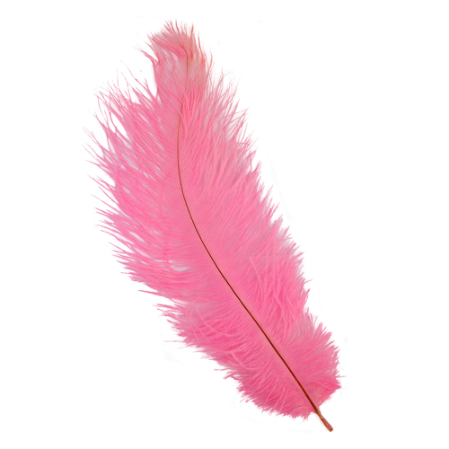 Перья страуса цвет 14 розовый, 25-30см 1шт.  Астра 7721426/НТ108А72														