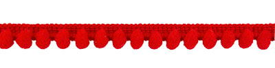 Тесьма декоративная "Помпоны" красный №026, 10мм*9.1м за 1 м  BLITZ