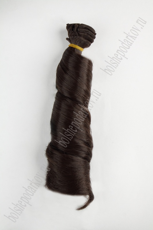 Волосы для кукол локоны длинные №6 d=19см каштановый 304-120/SF-2858														