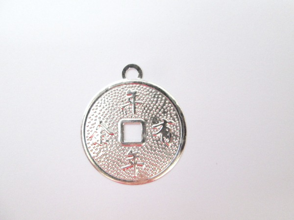 Монисты метал. d=21мм (Квадрат в круге) серебро в пакете 50шт. за 1шт. 44756/№13
