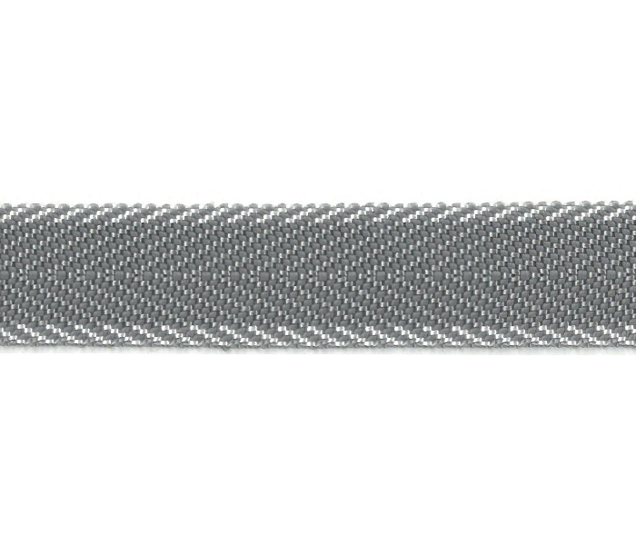 Стропа (лента ранцевая) серая с белыми краями 20 мм*25м за 1м  PEGA 836790120DT001														
