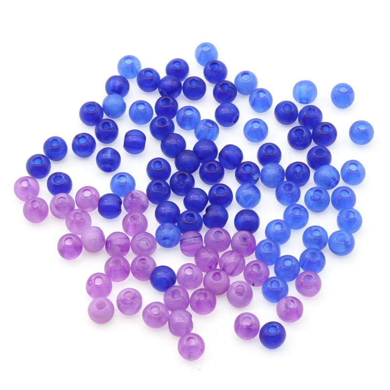 Бусины пластик 4мм полупрозрачные 2004 цвет фиолетовый 20гр (600+/- 20шт)  АСТРА 7731987														