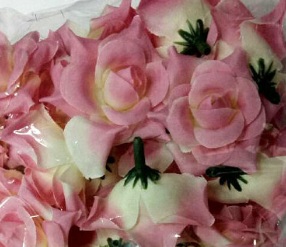 Декор Розы бутон шелк d=40мм розовый 10шт. за 1шт. 70387														