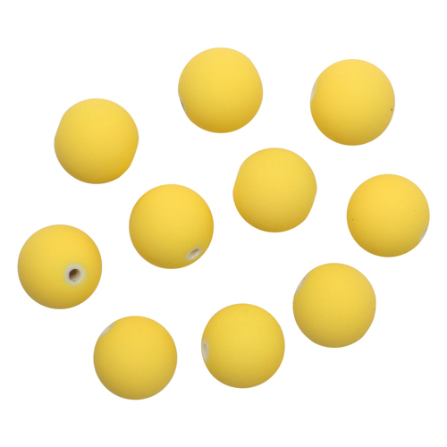 Бусины круглые цв. 015 жёлтый 12мм пластик матовые 20гр.  АСТРА 7723602/BV-3110														