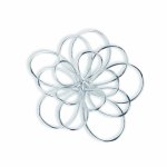 Цветок из проволоки цвет серебро диаметр 30мм 2шт. 