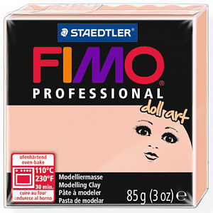 Глина полимерная "FIMO Professional" 85гр. для кукол, цвет 432 полупрозрачный розовый 8027														