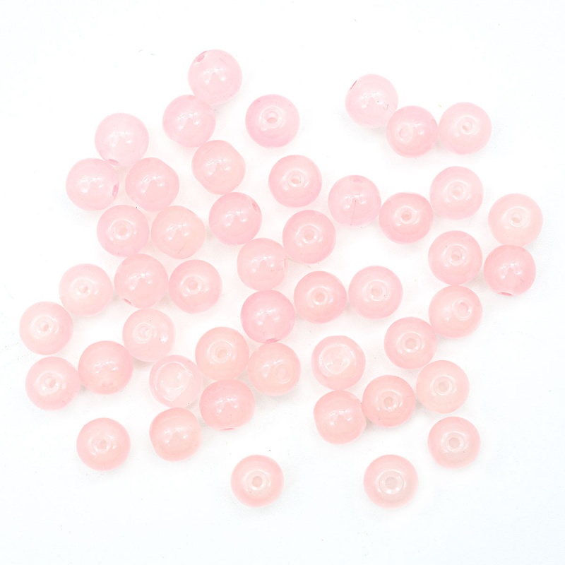 Бусины стеклянные Candy 8мм цв. 34 пыльно-розовый 50шт.  АСТРА