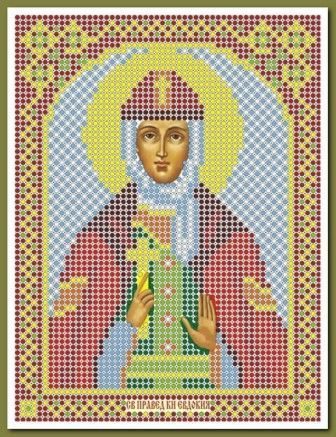 Канва с рисунком бисер "Святая Праведная Княгиня Евдокия" (А6)  Светлица МК-059