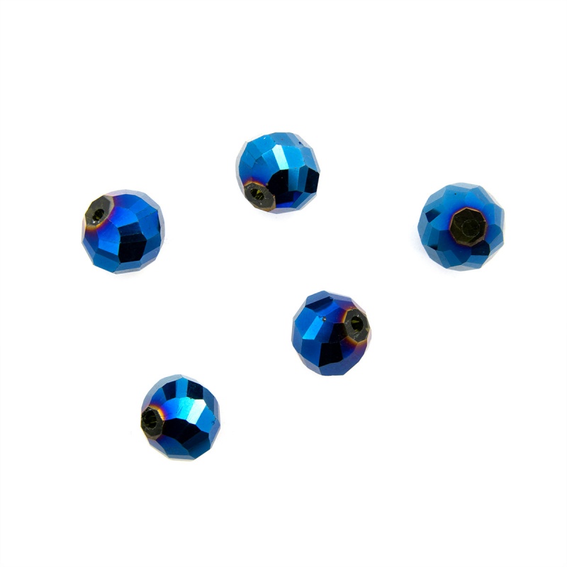 Бусины стеклянные 12мм цвет 1 голубой 5шт  Астра 7712147/11393														