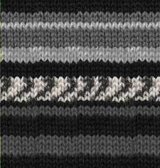 Пряжа "SUPERWASH 100" 2695 бело-серо-черный 5*100 г. 420м 75% шерсть; 25% полиамид  ALIZE 2695														