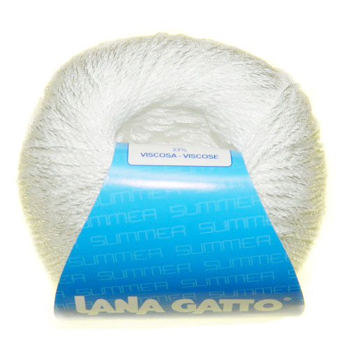 Пряжа "PRIMULA" 6536 белый 10*50 г. 158м 67% хлопок, 33% вискоза  Lana Gatto 6536														