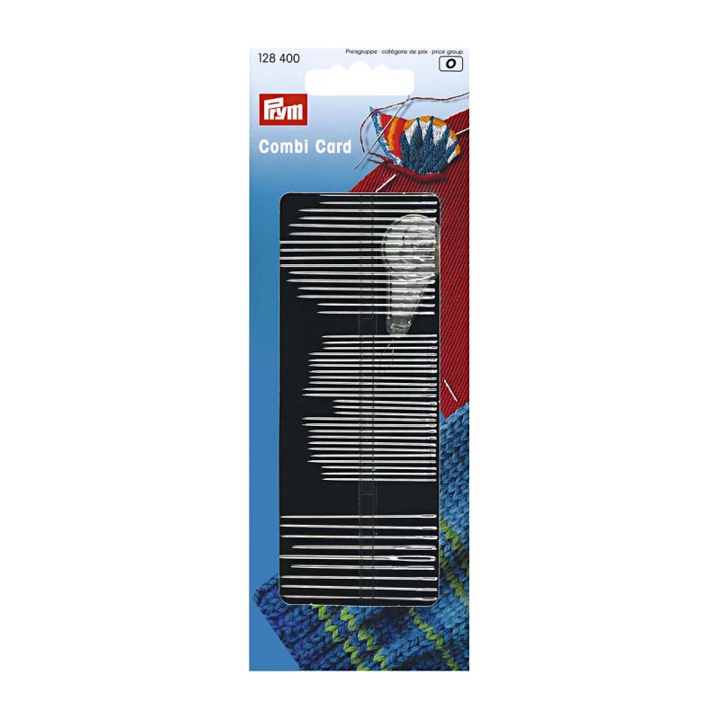 Иглы для шитья, вышивки, штопки + нитковдеватель (набор 50шт.)  Prym 128400														
