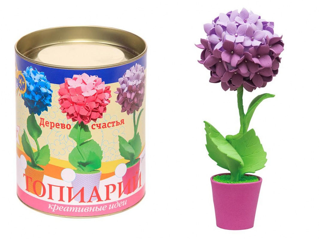 Набор для творчества "Дерево счастья. Гортензия фиолетовая"  Волшебная мастерская ТПМ-07														