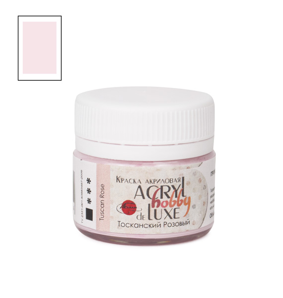 Краски акриловые  1цв. тосканский розовый "Акрил-Хобби Де Люкс", 20 мл  ТАИР 0303157														